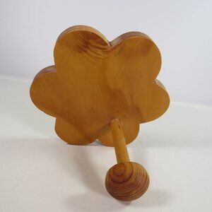 Flower Shaped Vintage Solid Wooden Hook Wall Hanger Kids Wooden unfinished